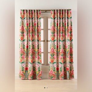 Anthropologie MINDTHEGAP Cotton Printed Susie Q Curtain